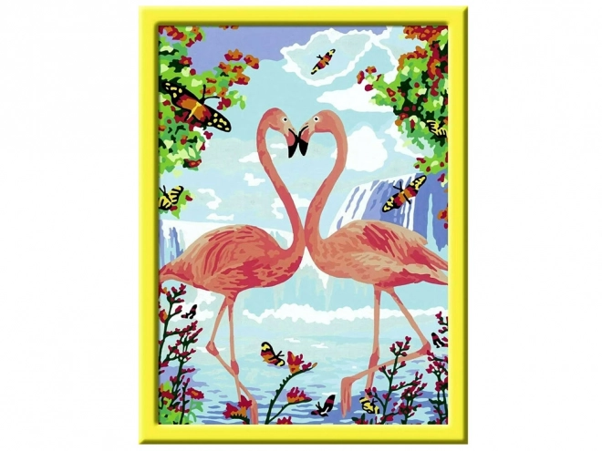 Peinture par numéros - Flamants amoureux