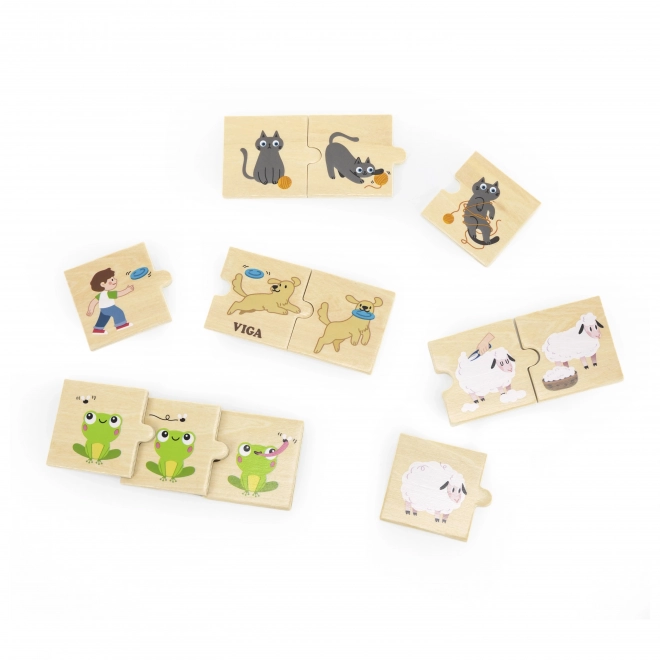 Puzzle en bois des activités animales Viga
