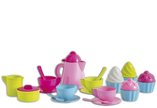 Androni set de café avec gâteaux et boîte de rangement, 24 pièces