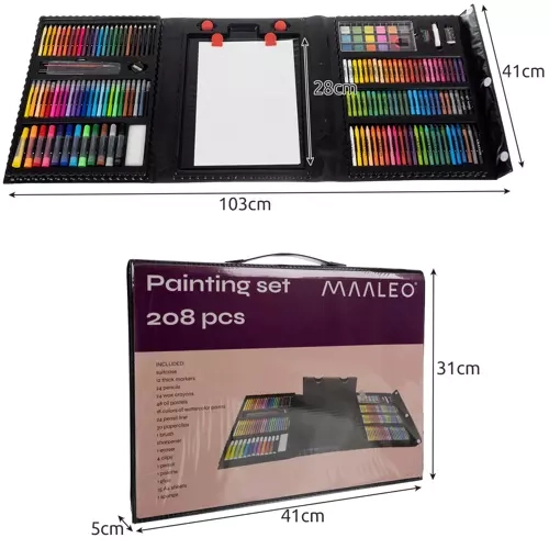 Ensemble de peinture dans une mallette - 208 pièces Maaleo 21645