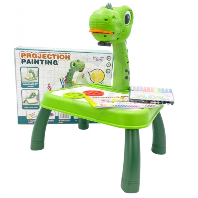 Projecteur WOOPIE Dinosaur avec tableau et feutres