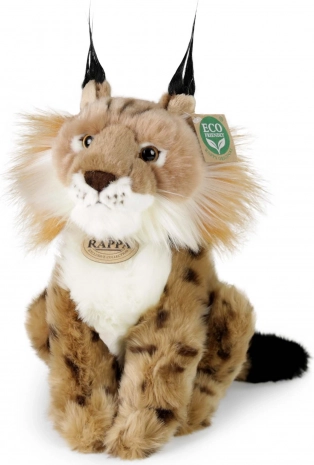 Lynx en peluche assis 23 cm éco‑responsable