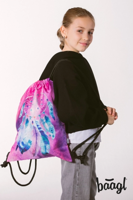 BAAGL Sac à chaussures Attrape-rêves rose