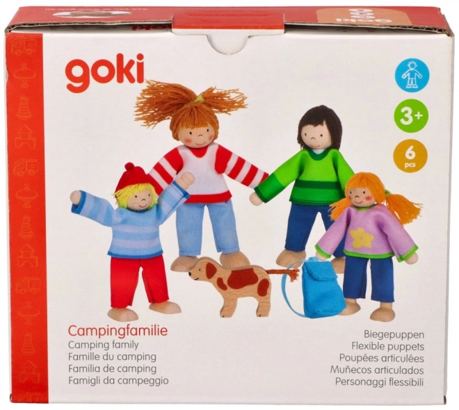 GOKI poupées en bois pour maison de poupée - Famille en vacances