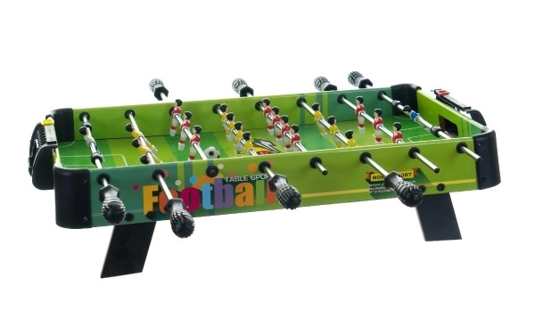 Jeu de société Football de table 71x36cm tiges métalliques en bois avec compteur dans une boîte 67x7x36cm