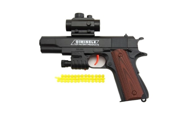 Pistolet en plastique à balles souples - 20 cm