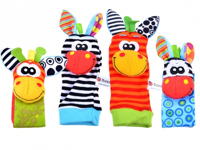 Chaussettes + hochets ensemble de 4 pcs ZA4006