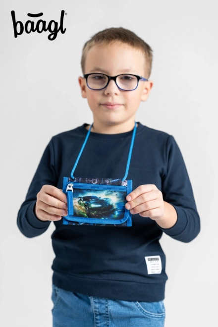 BAAGL Portefeuille pour le cou Voiture de course