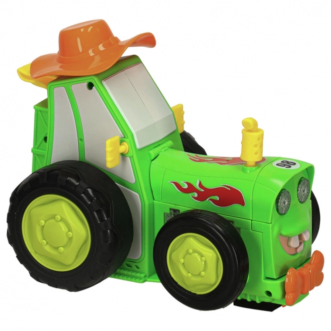 Tracteur de danse sautillant vert à télécommande