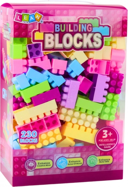 Blocs de construction colorés 230 pcs dans une boîte pratique