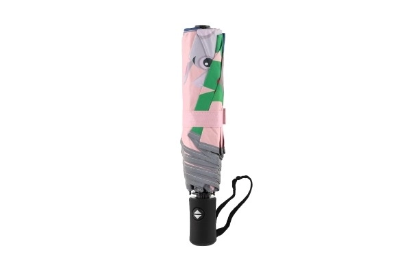 Parapluie Animaux pliable automatique tissu/métal 28cm rose en sac