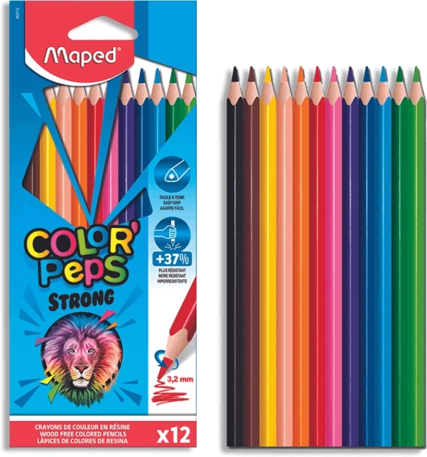 Crayons de couleur Maped Color'Peps Strong - ensemble de 12 pièces