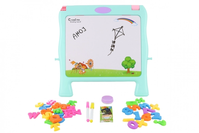 Tableau magnétique 2 en 1 avec accessoires