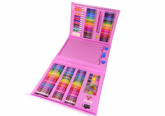 Ensemble artistique de valises roses 208 pièces