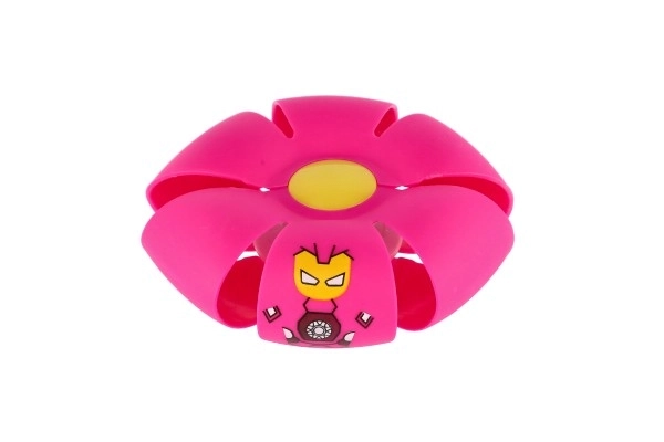 Flat Ball - Lancez le disque, attrapez la balle ! plastique 8cm 4 couleurs 12 pièces en boîte