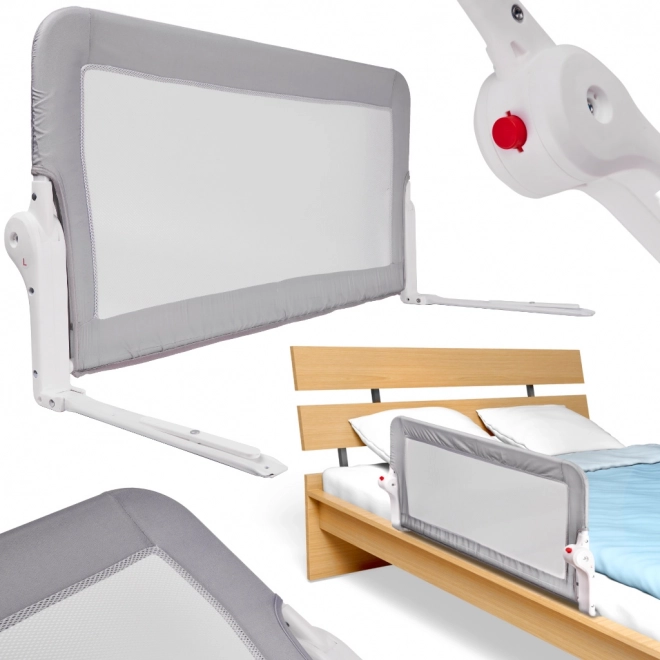 Barrière de sécurité pour lit 150 cm gris