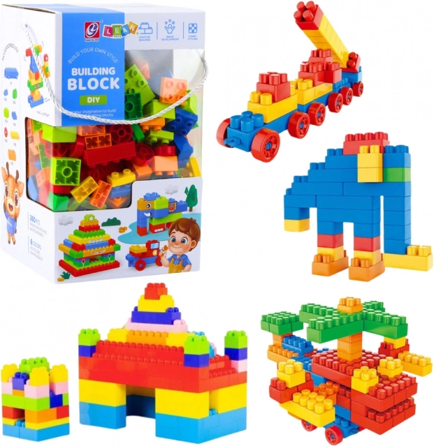 Jeu de construction cubes spatiaux colorés 260 pièces
