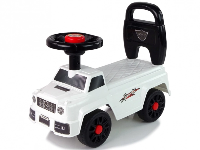 Draisienne pour enfants avec dossier et klaxon blanche
