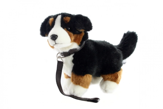 Chien de montagne Bernois en peluche avec laisse 26 cm