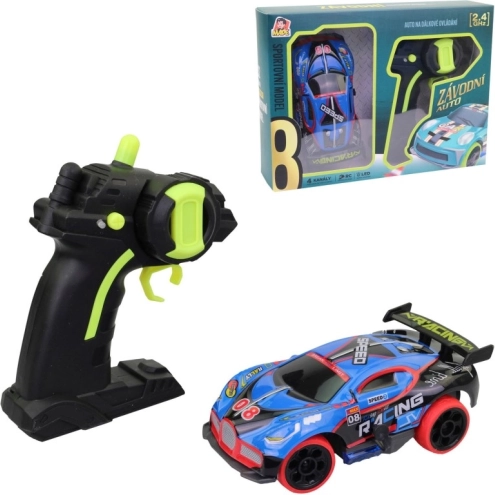 Voiture de course RC 2,4 GHz 1:32 avec LED, 13 cm