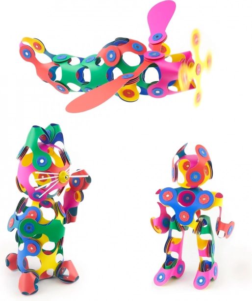 Jeu de Construction Magnétique Clixo Super Rainbow 60 Pièces