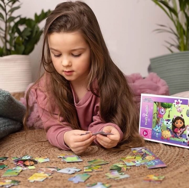 Puzzle 30 pièces Gabi et sa maison enchantée, La Maison des Chats de Gabi