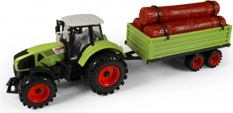 Tracteur avec remorque pour bois 45 cm