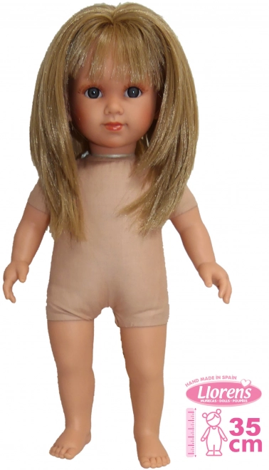 Llorens Elena poupée réaliste avec corps en tissu doux 35 cm