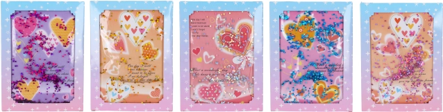 Carnet 15 × 21 cm avec cœur et paillettes liquides, 80 feuilles