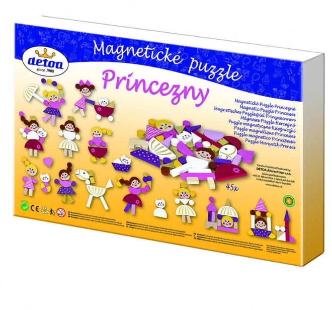 Puzzle magnétique Princesses dans une boîte 33x23x3,5cm