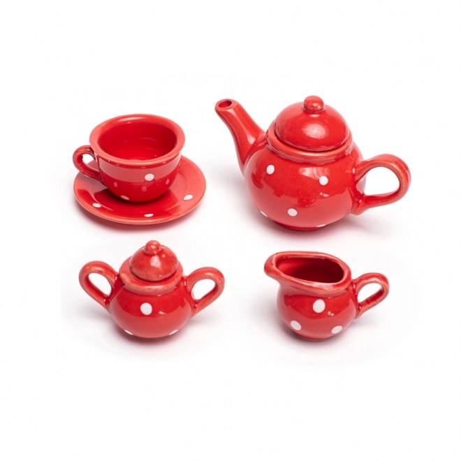 Bigjigs Toys set à thé rouge à pois