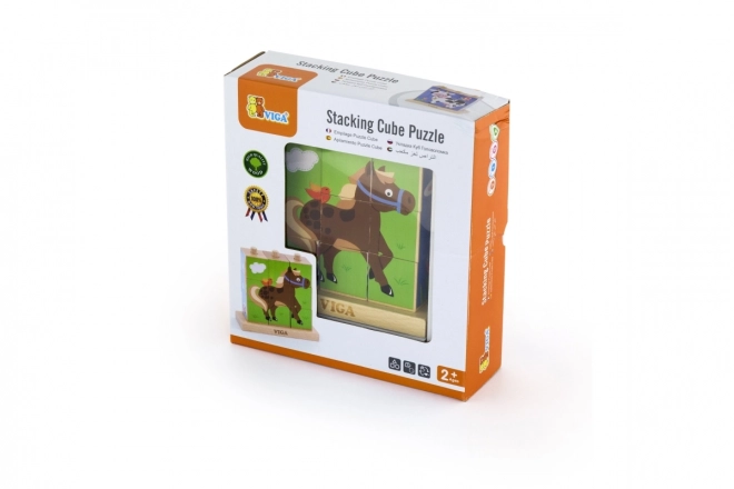 Cubes en bois 9 pcs - ferme