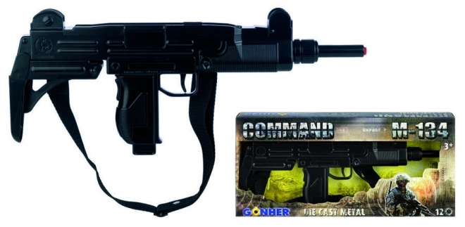 Fusil-mitrailleur en métal noir 12 coups