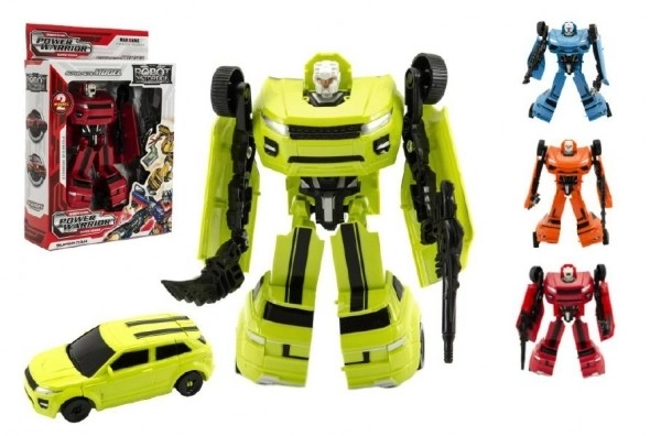 Transformateur auto/robot plastique 18cm en boîte 19x22x6cm - 1 pièce
