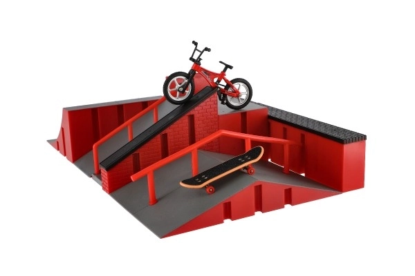 Skatepark - rampes, vélo à doigts et skateboard