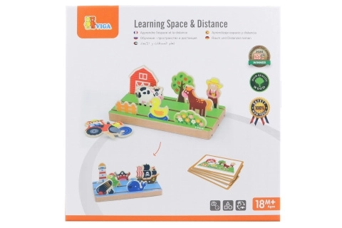 Viga jeu éducatif en bois sur les distances 2 en 1