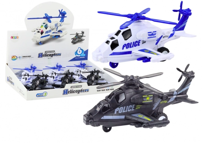 Hélicoptère de police à friction avec lumière et son