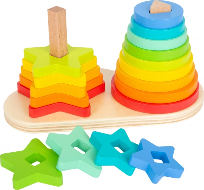 Tour Empilable Duo Arc-en-ciel pour enfants