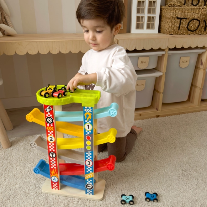 Tooky Toy Toboggan coloré pour voitures