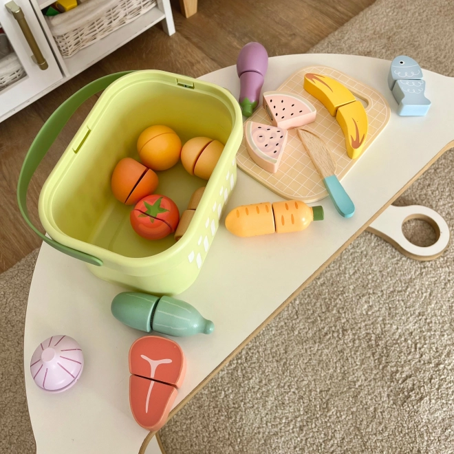 Set de découpe alimentaire en bois Tooky Toy