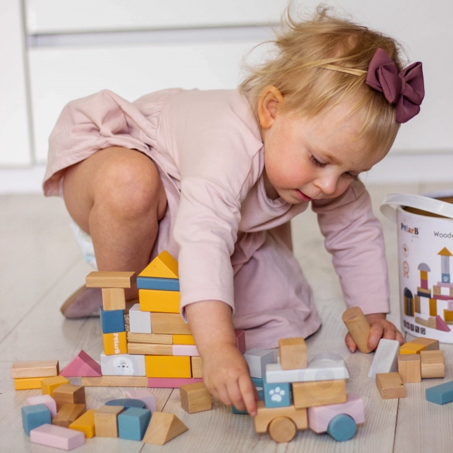 Jeu de construction en bois 60 blocs