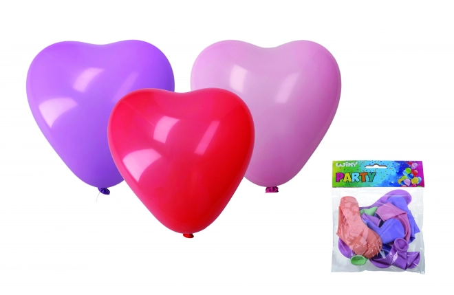 Ballons pastels gonflables en forme de cœur - 10 pièces