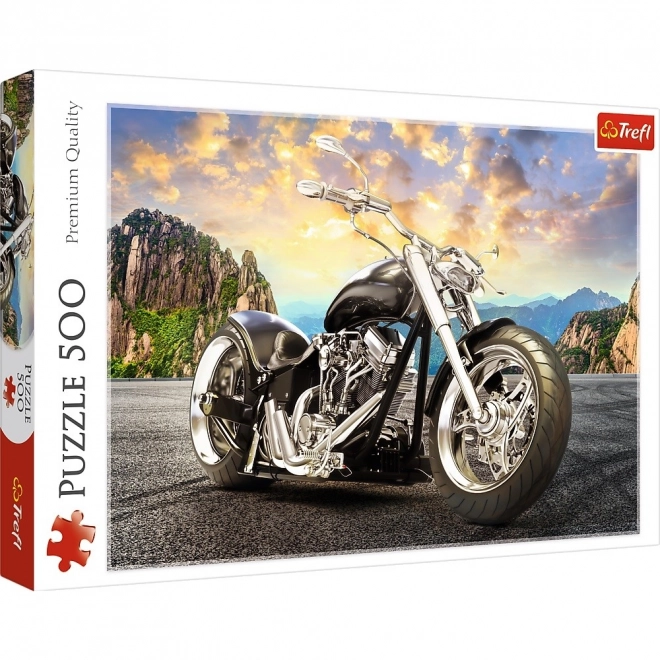 Puzzle 500 pièces motocyclette noire