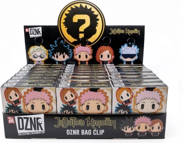 JUJUTSU KAISEN porte-clés avec clip – coffret de collection 5 personnages (display 24 pcs)
