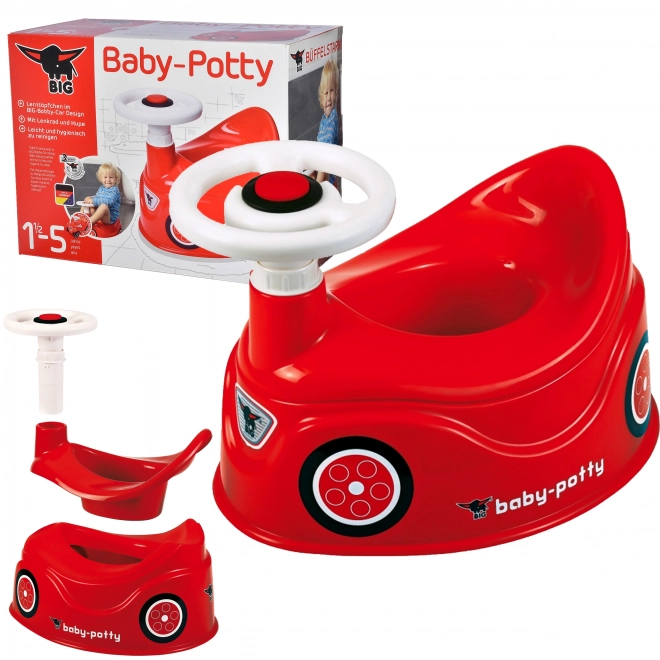 Pot avec volant rouge