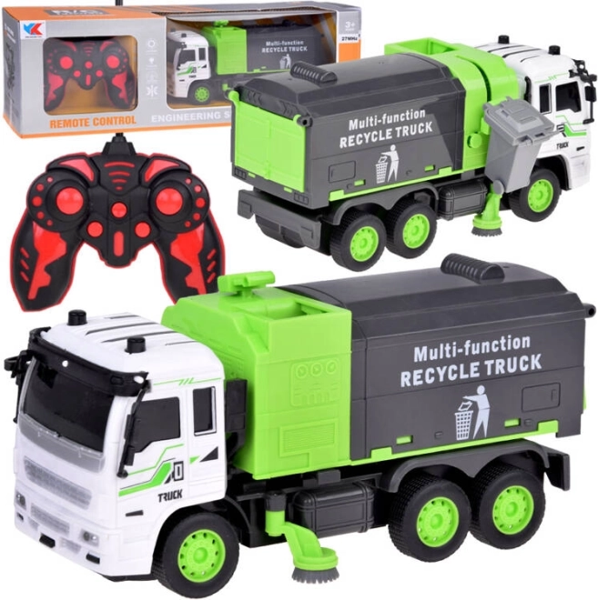camion-benne RC avec lumières et panier élévateur