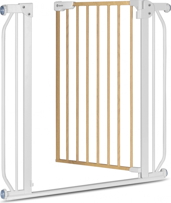 Barrière de sécurité Lionelo Truus Slim – blanc et bois naturel