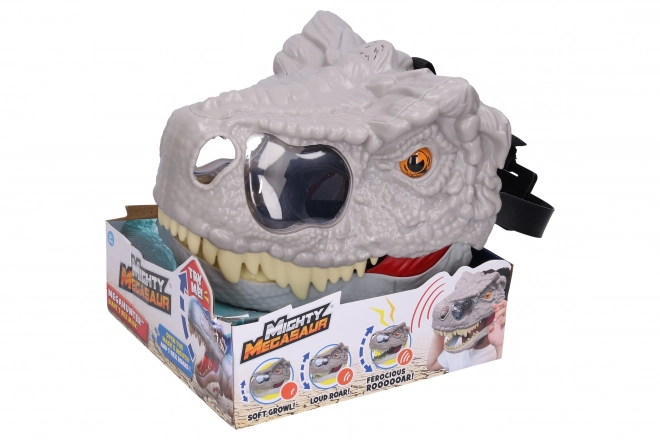 Masque de tête de dinosaure avec effets 28 cm