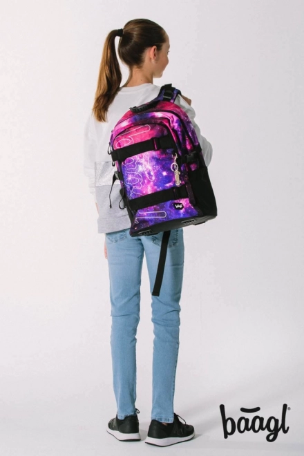 BAAGL 3 SET Skate Galaxy : sac à dos, trousse, sac