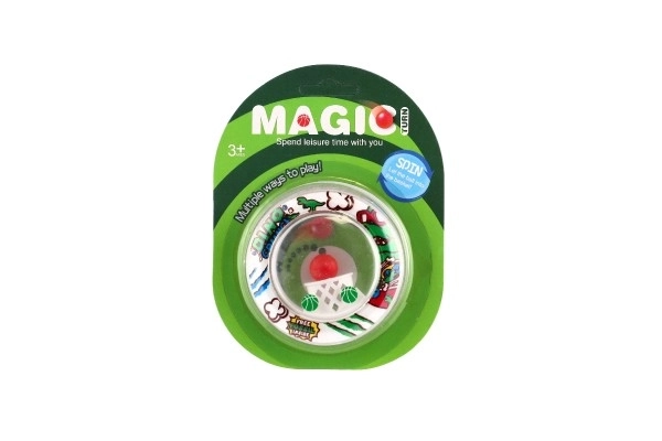 Jeu de casse-tête avec balle en plastique 8cm 4 couleurs sur carte 12x16cm